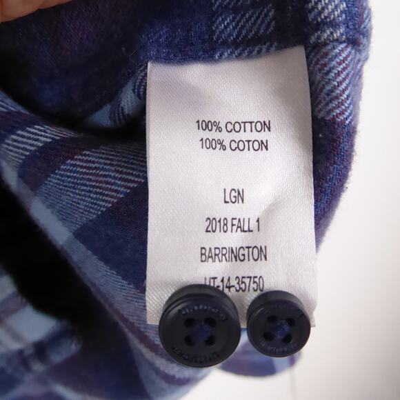 Untuckit Shirt Mens SZ M Slim Fit Flannel Button Up Plaid Outdoors Midweight - Picture 5 of 9